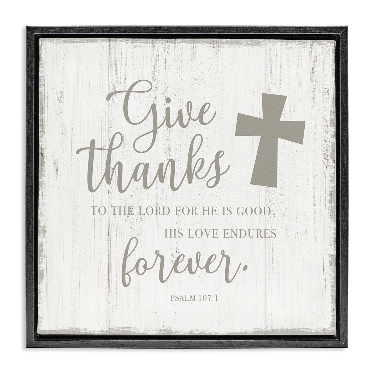 Stupell Industries Give Thanks Religious Proverb Floating Frame By CAD Designs